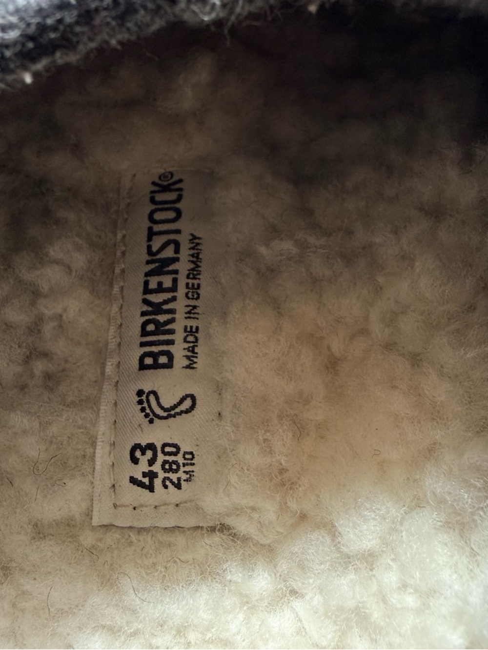 Birkenstock Zermatt Slipper Charcoal Wool felt and shearling Fuzzy Slipper. EU43 - Picture 5 of 8